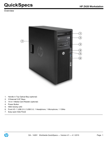 HP Z420 Workstation | Manualzz