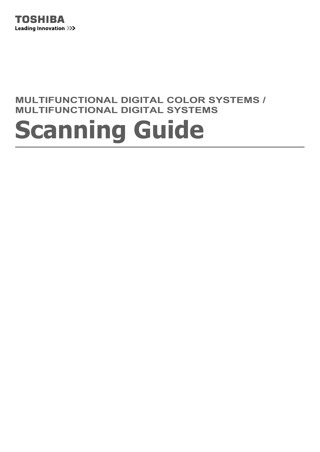 Toshiba Scanning Guide Manualzz
