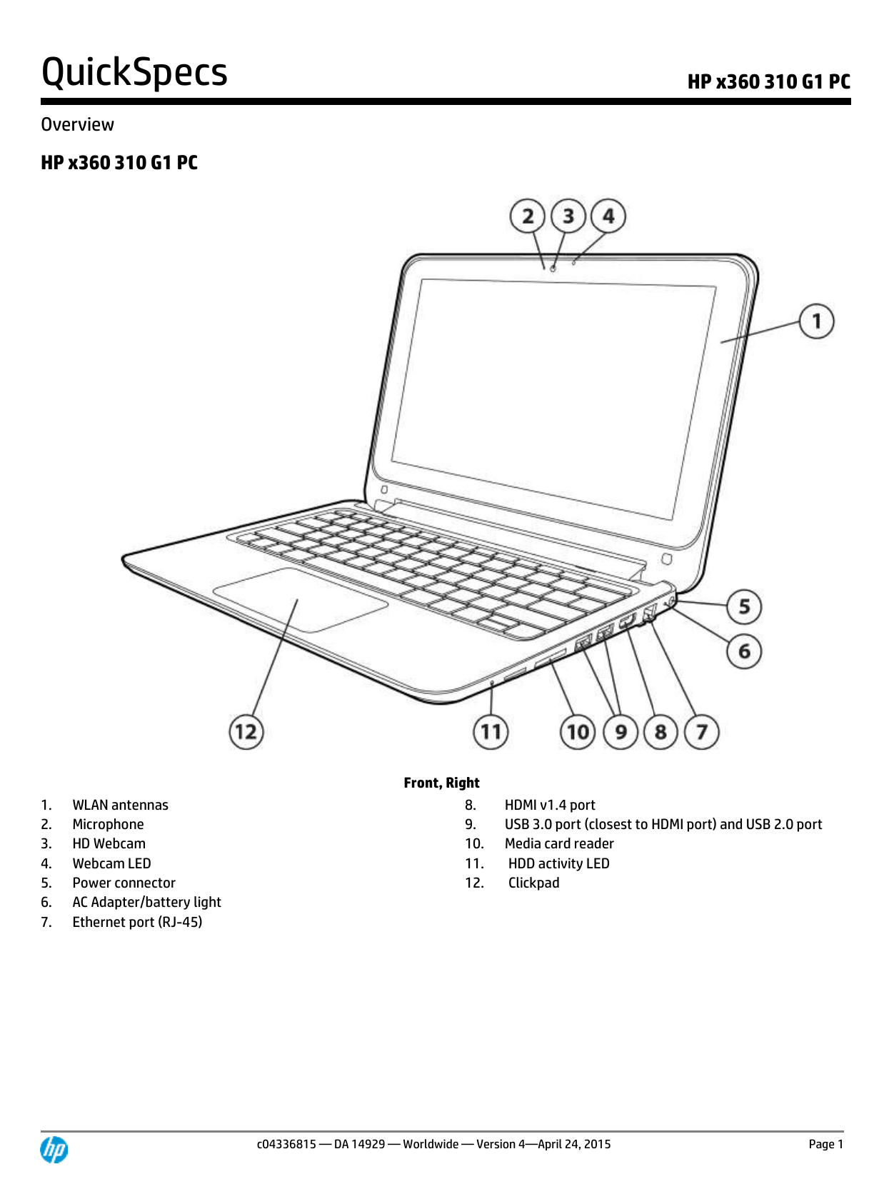 hp x360 310 g1 pc