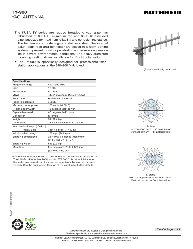 Ty 900 Yagi Antenna Manualzz