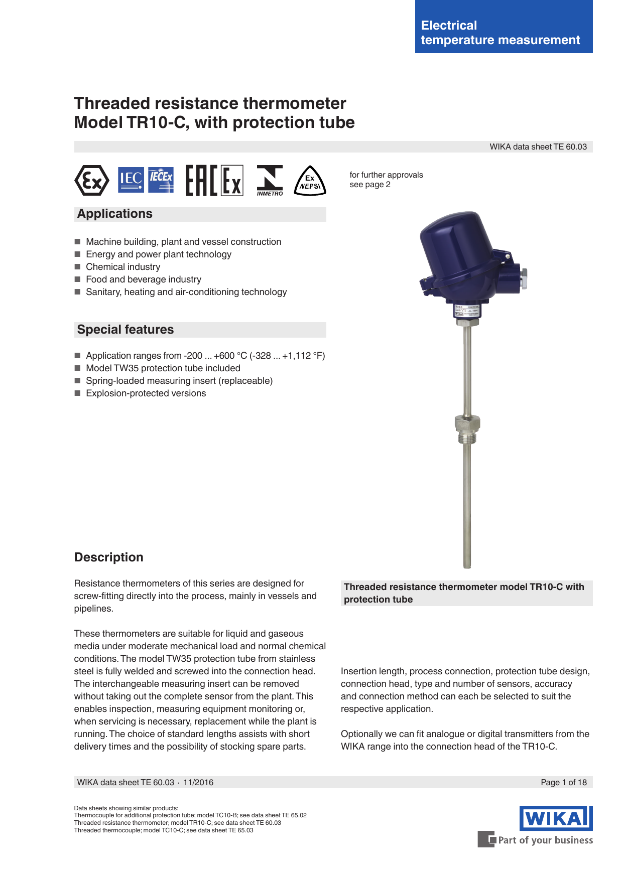 Data Sheet Te 60 03 Manualzz