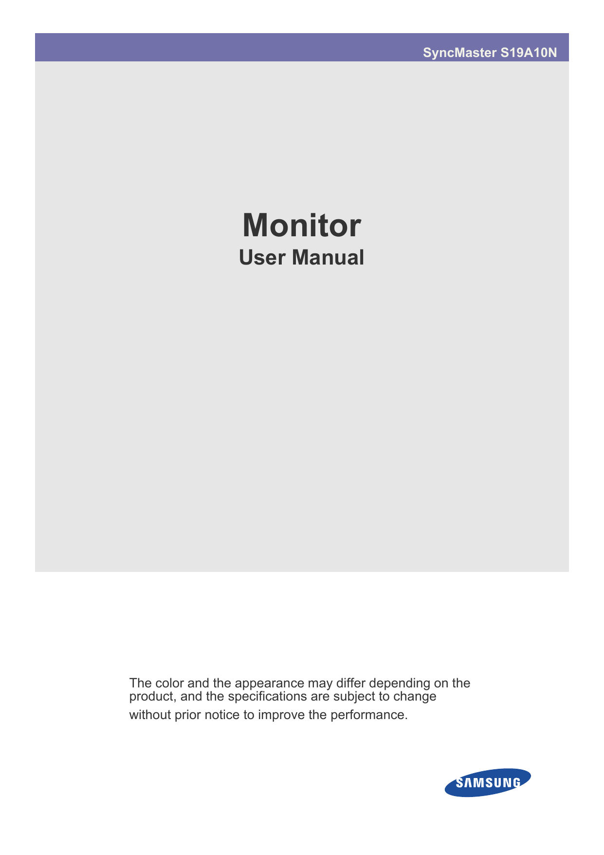 Samsung SyncMaster S19A10N Monitor 