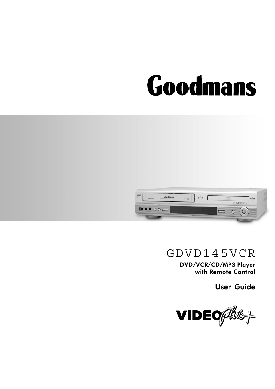 Goodmans GDVD145VCR User manual Manualzz