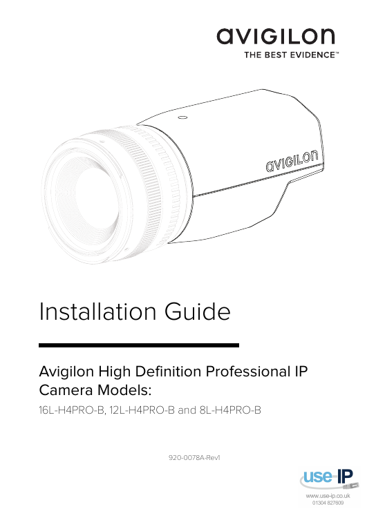 Avigilon 12LH4PROB Installation manual Manualzz