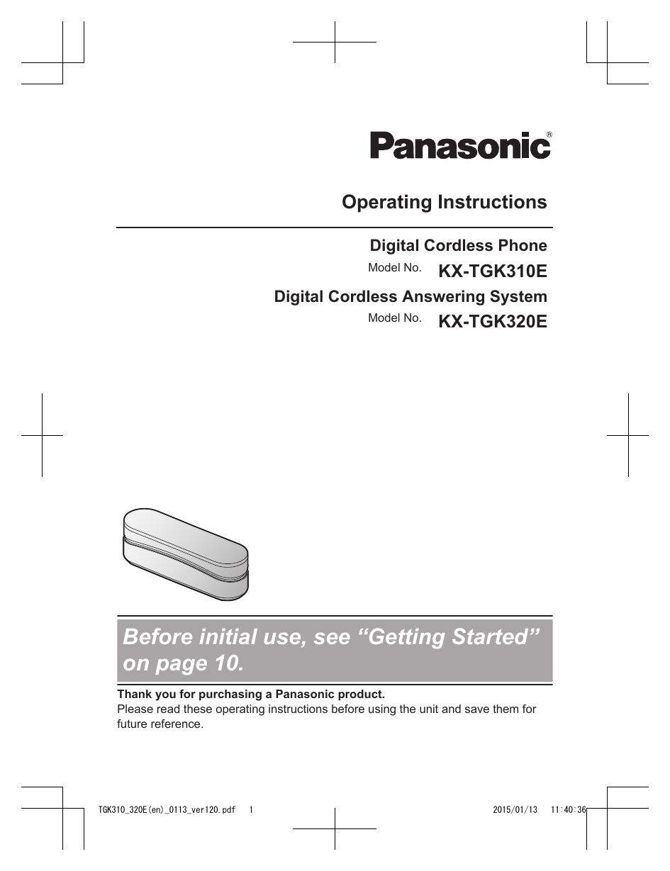 Panasonic Designer Cordless Phone Instruction Manual Manualzz