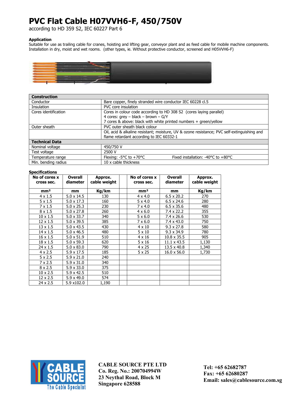 2 Soon Lee Road Pvc Flat Cable H07vvh6 Manualzz