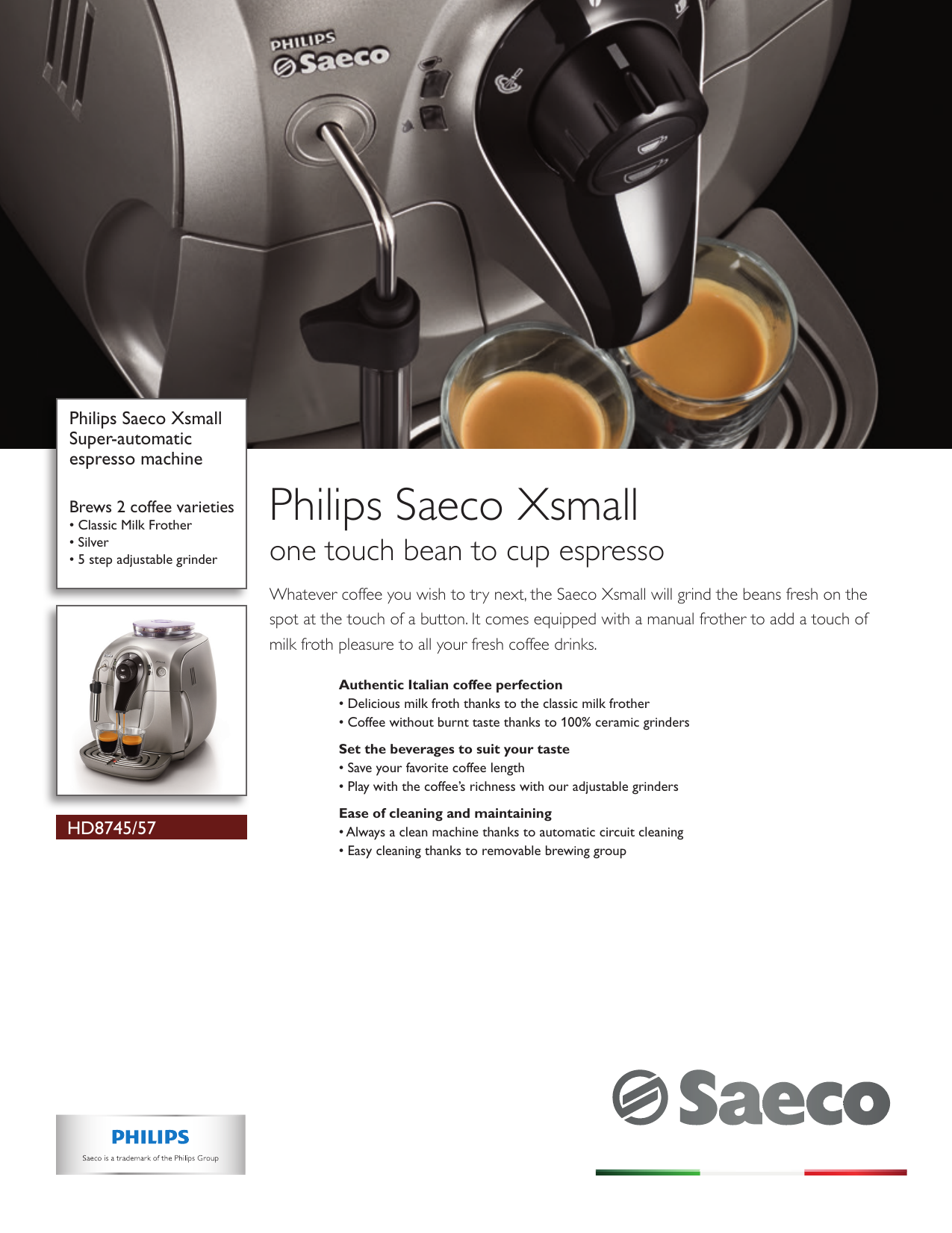 philips saeco xsmall manual