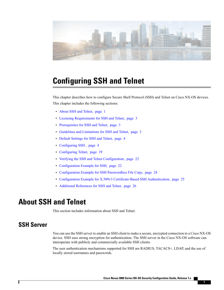 Configuring Ssh And Telnet Manualzz