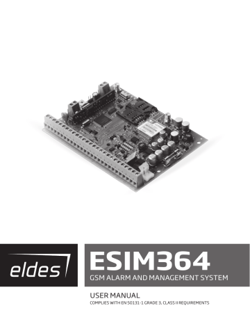 5.3.  EKB2 Keypad and User/Master Code. Eldes ESIM364 | Manualzz