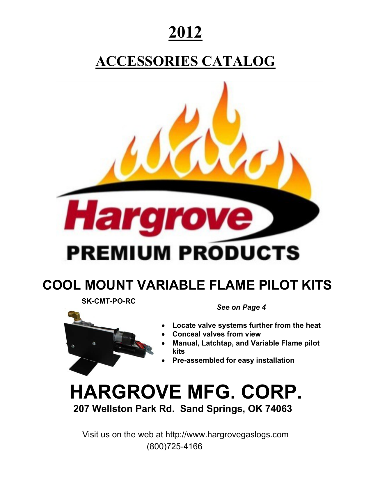 Hargrove LT-CMT-PO-RC Cool Mount Latchtap Pilot Kit