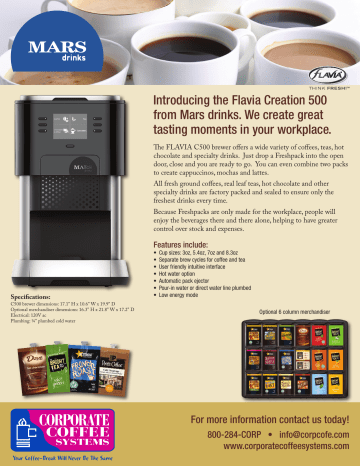 Flavia Creation 500 from Mars drinks 