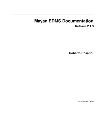 Mayan Edms Documentation Manualzz