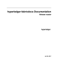 Hyperledger Fabric Documentation