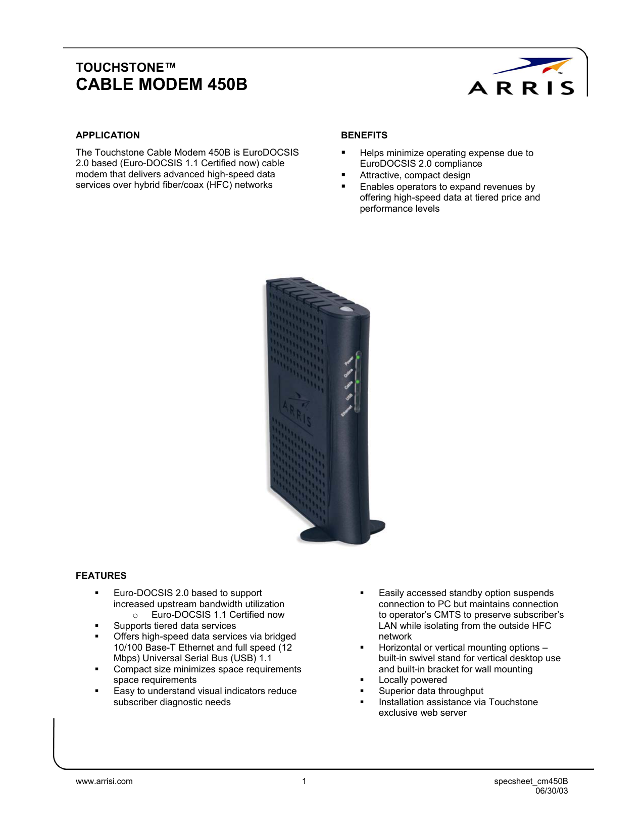 arris 450b