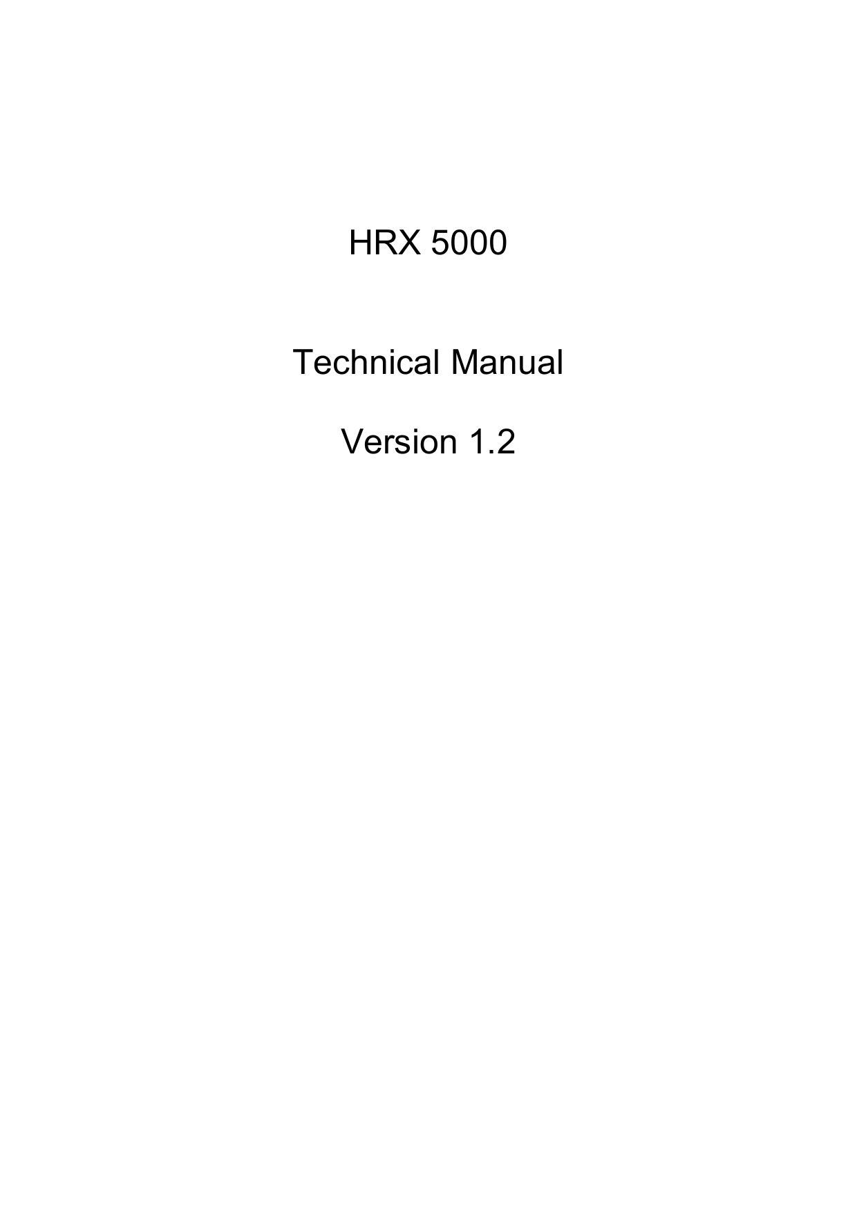 Egress System HRX 5000 Technical Manual | Manualzz