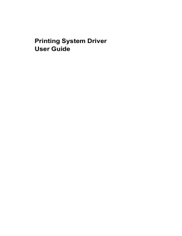 Printing System Driver User Guide | Manualzz