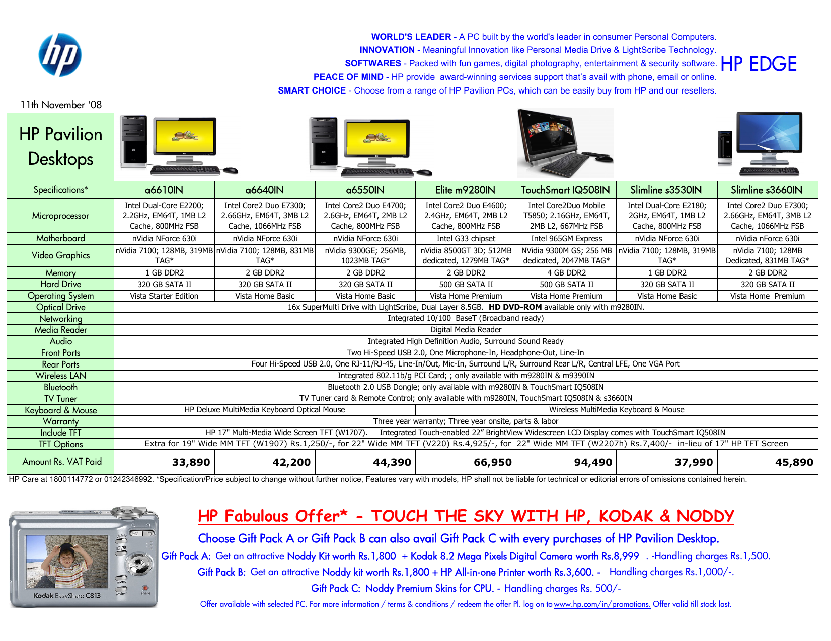 hp pavilion a6610in