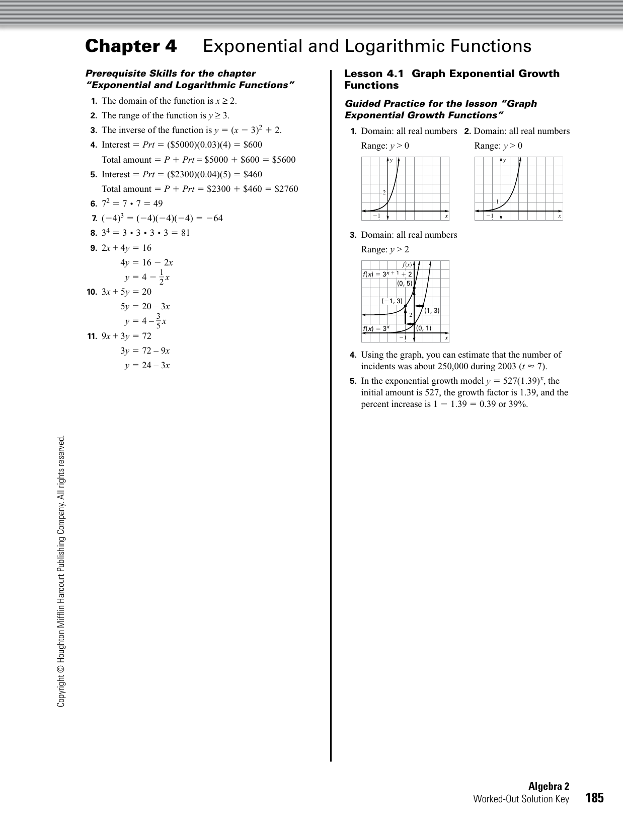 Chapter Exponential And Logarithmic Functions 4 Manualzz