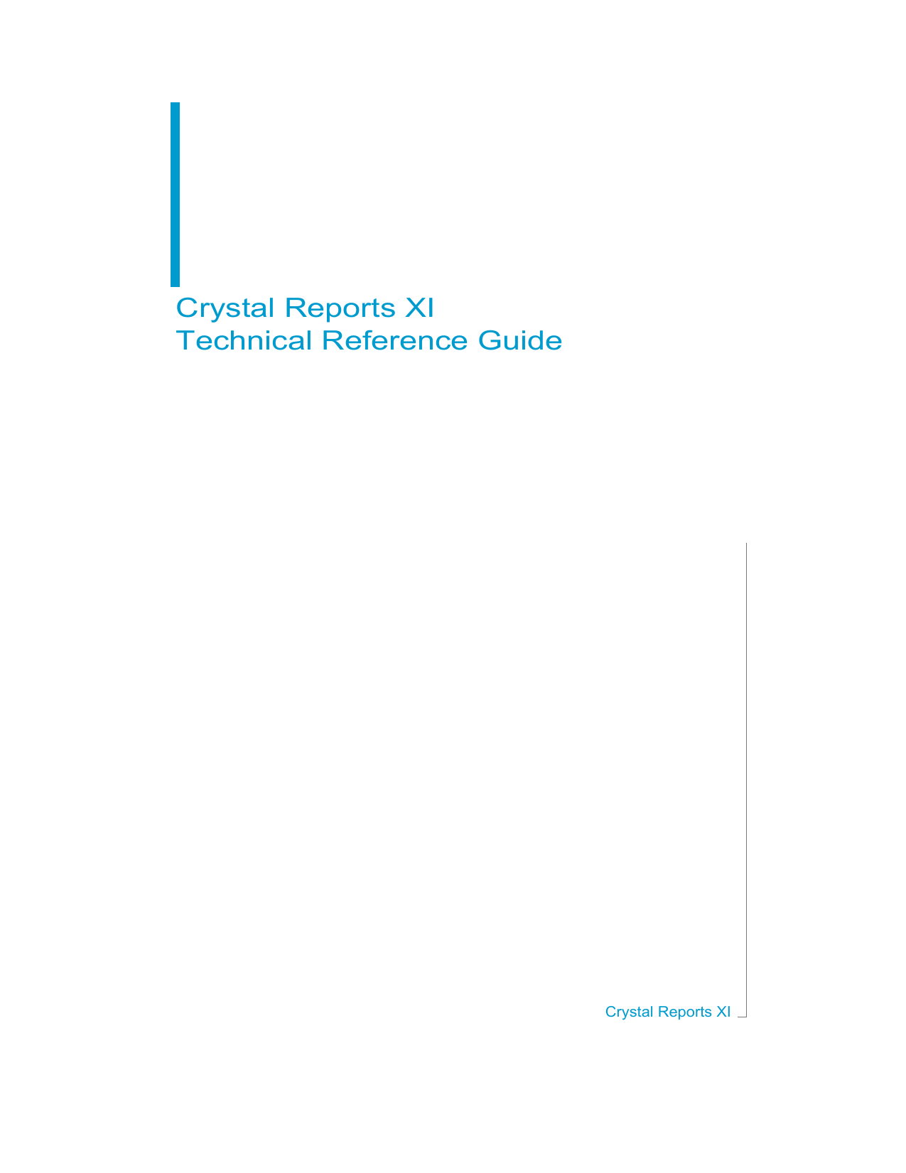 Crystal Reports Xi Technical Reference Guide Manualzz