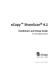 eCopy ShareScan 4.2 Installation And Setup Manual