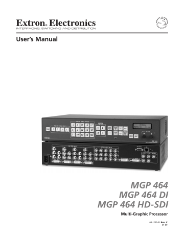 Extron electronic MGP 464 HD-SDI User manual | Manualzz