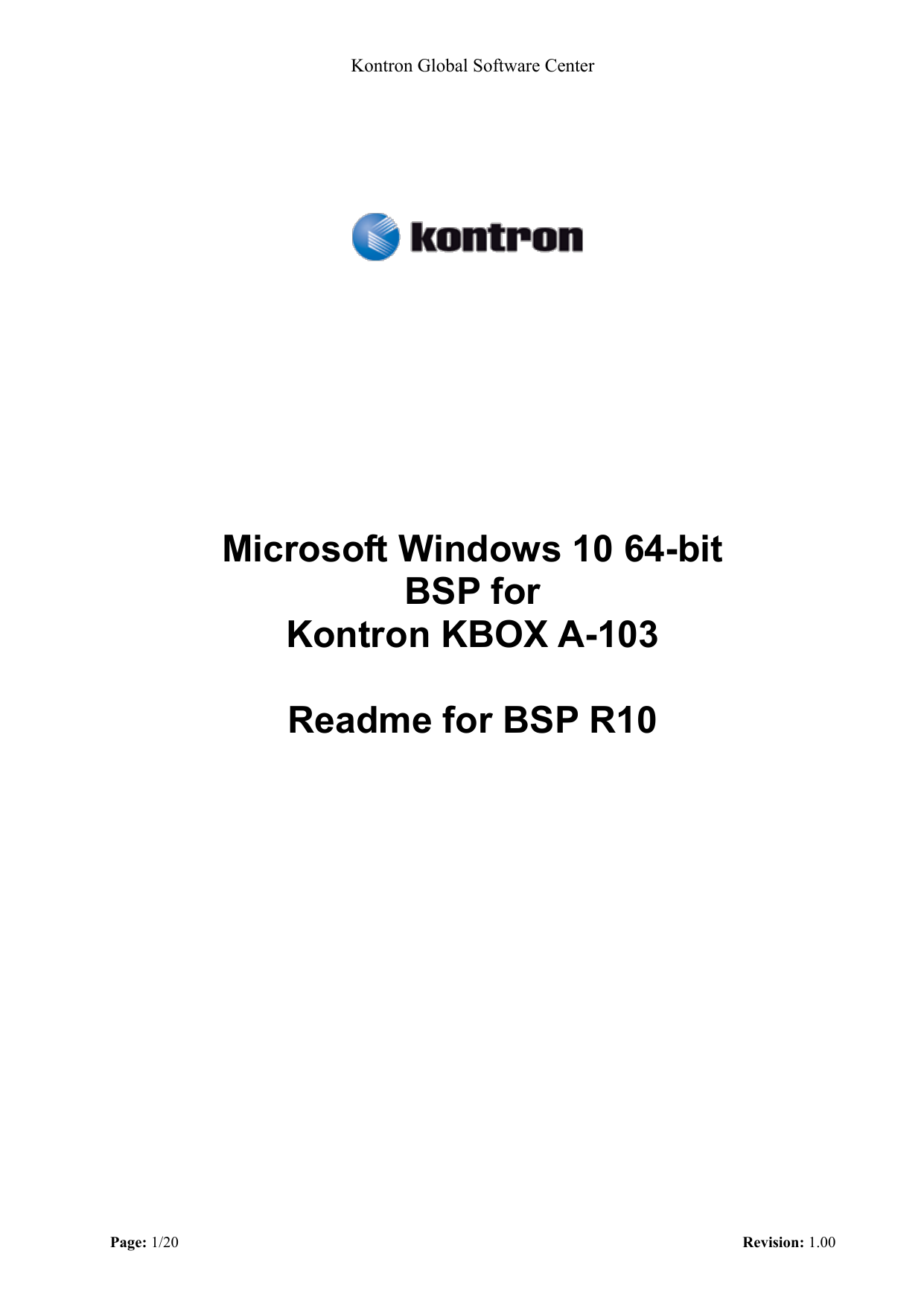 Kontron driver download for windows 10 free