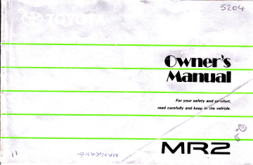 Toyota MR2 Owner's Manual | Manualzz