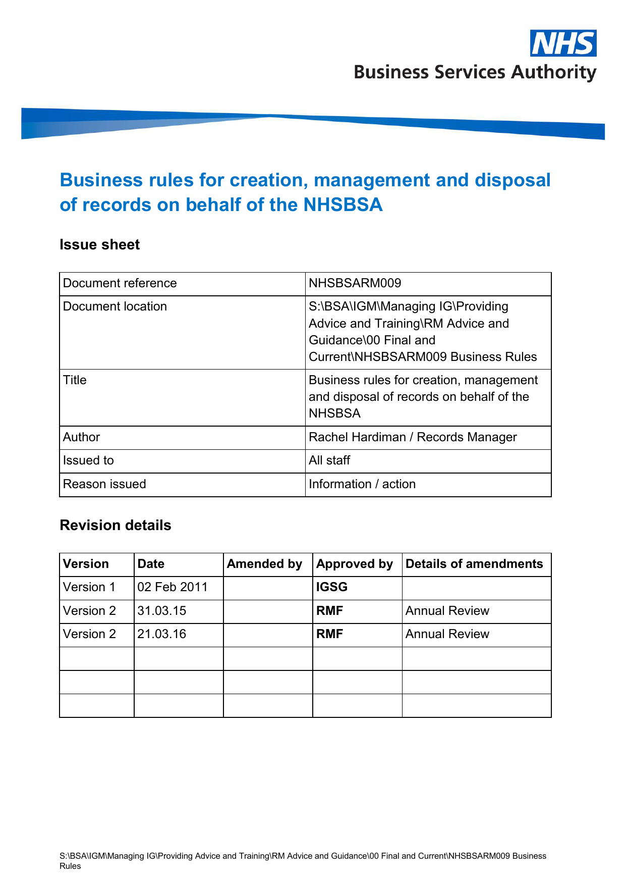 Records Management Business Rules Manualzz