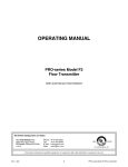 GLI PRO-series Model F3 Flow Transmitter Manual | AI Chat &amp; PDF Download