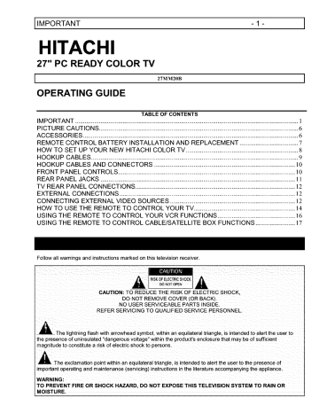 HITACHI | Manualzz