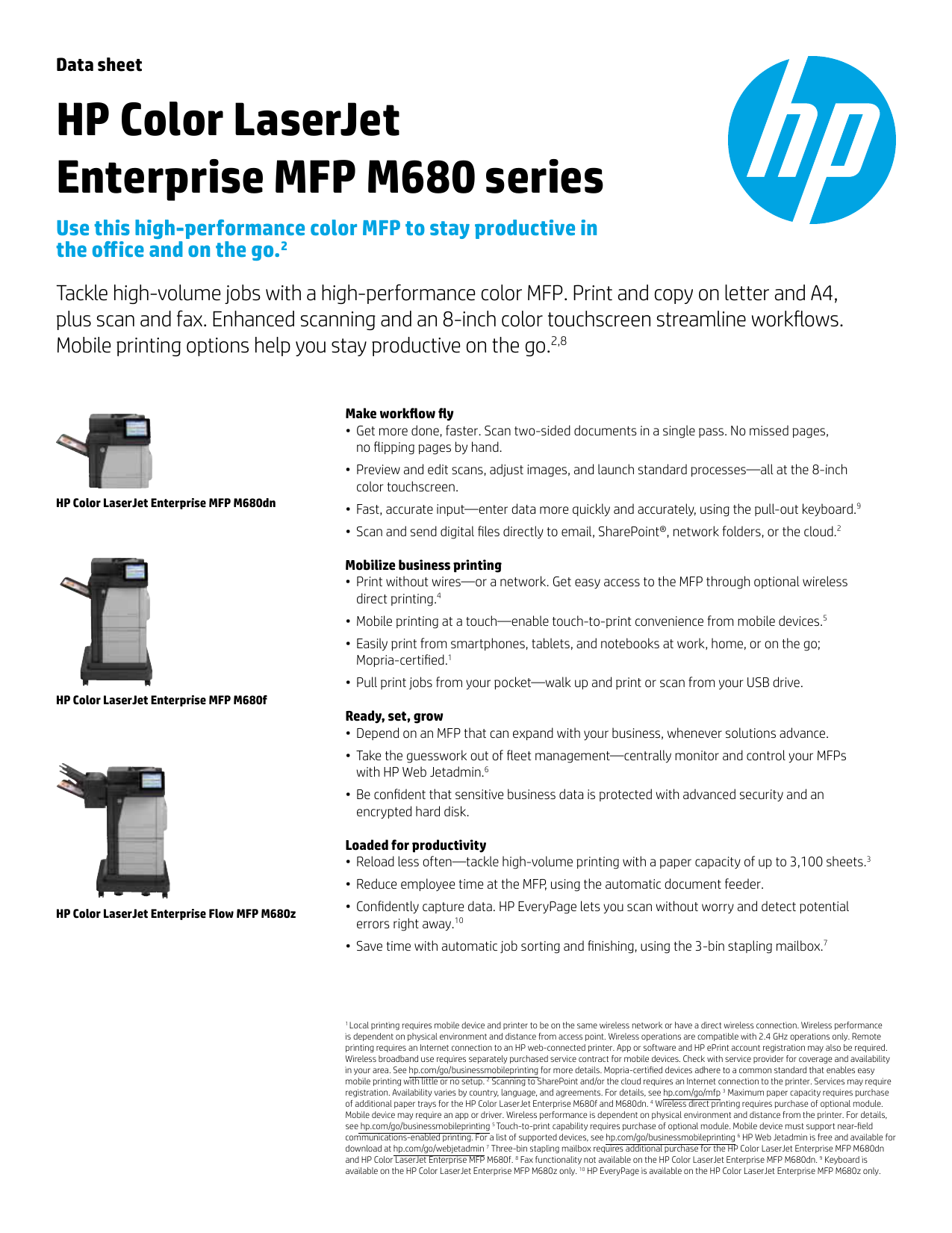HP Color LaserJet Enterprise MFP M680 series | Manualzz