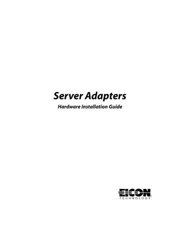 Server Adapters Hardware Installation Guide | Manualzz