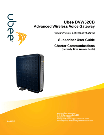 Ubee DVW32CB | Manualzz