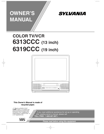 Sylvania 6313CCC Owner's Manual | Manualzz