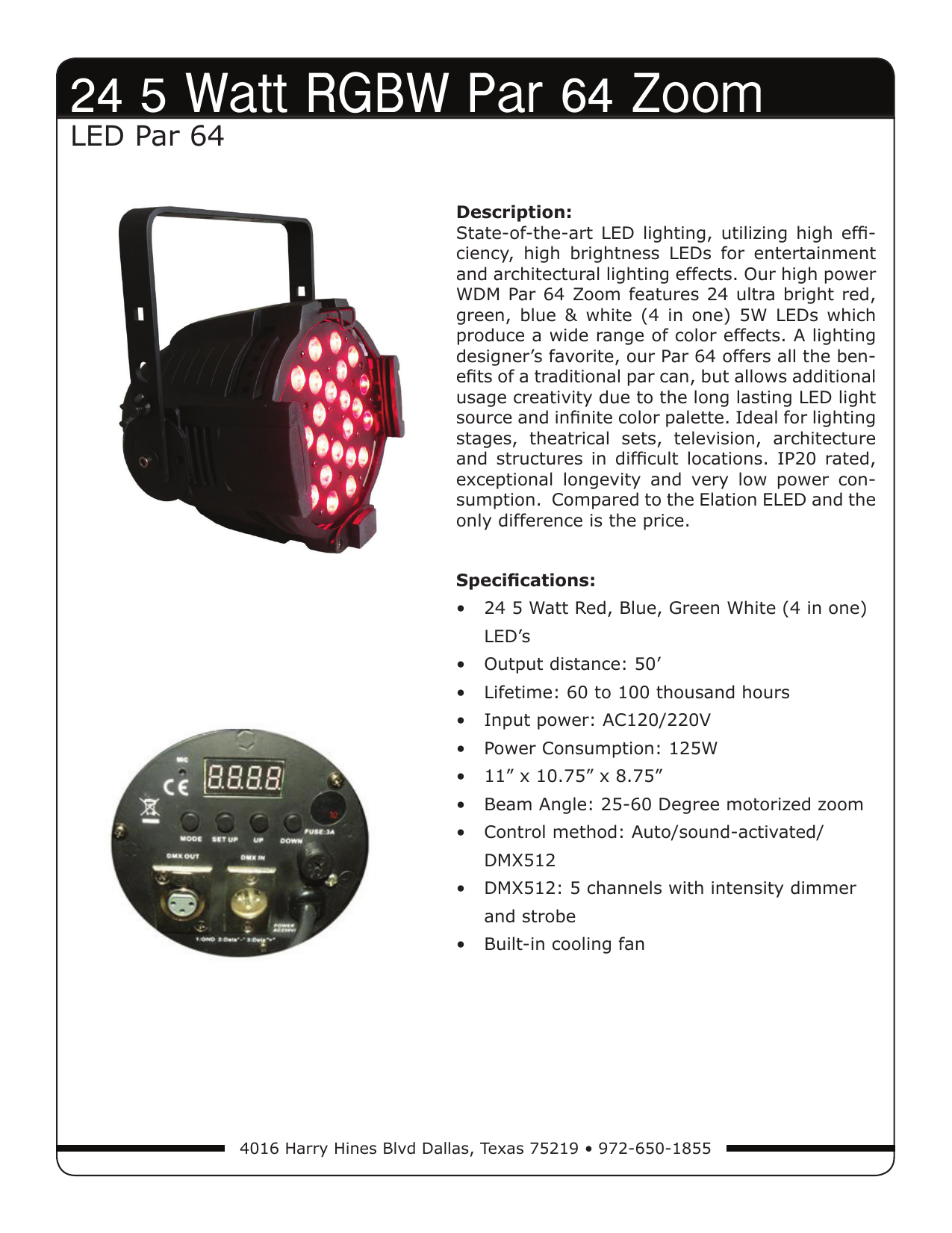 par 64 specifications