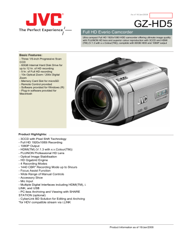 Gz Hd5 Manualzz