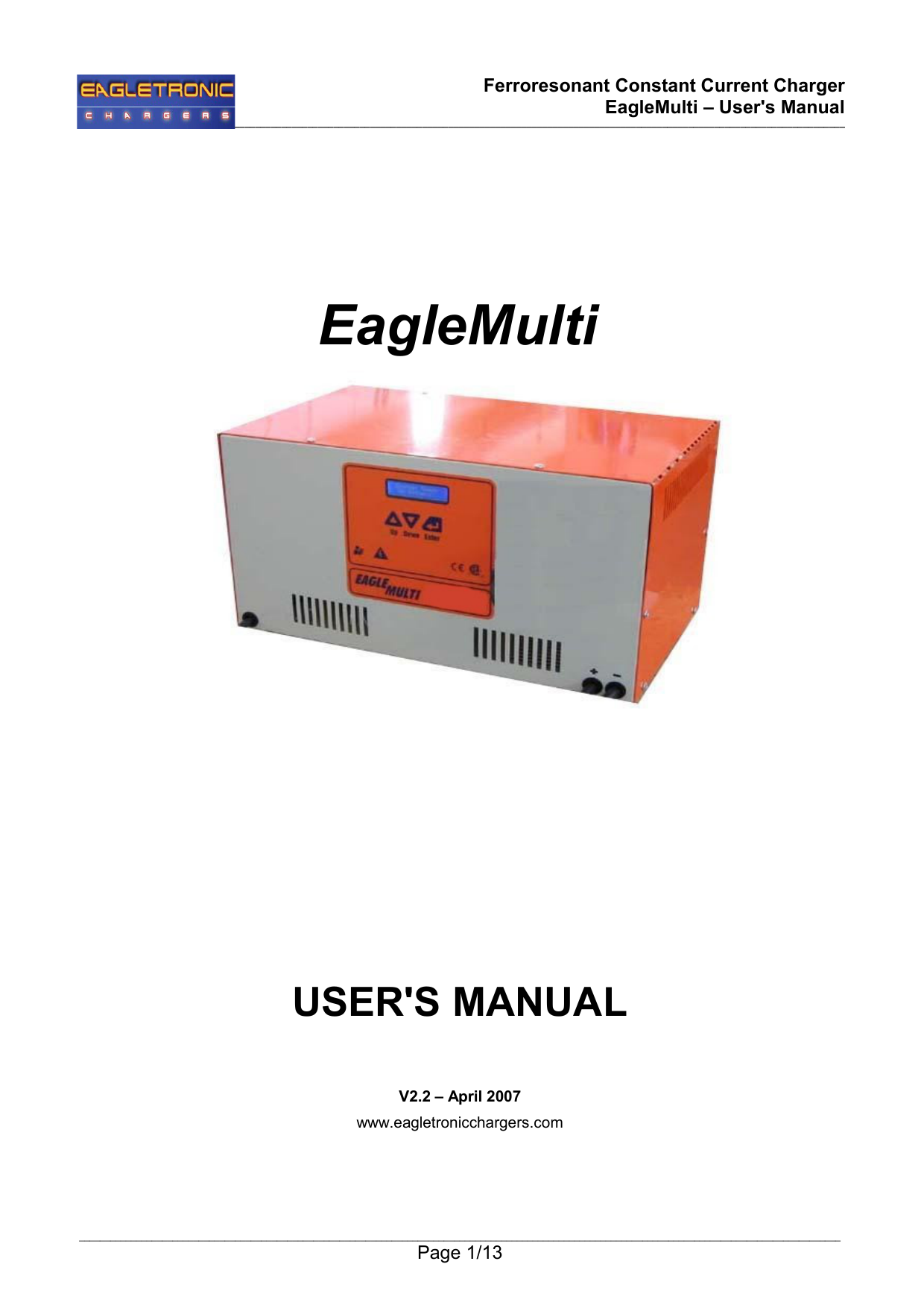 Ferro five battery charger manual