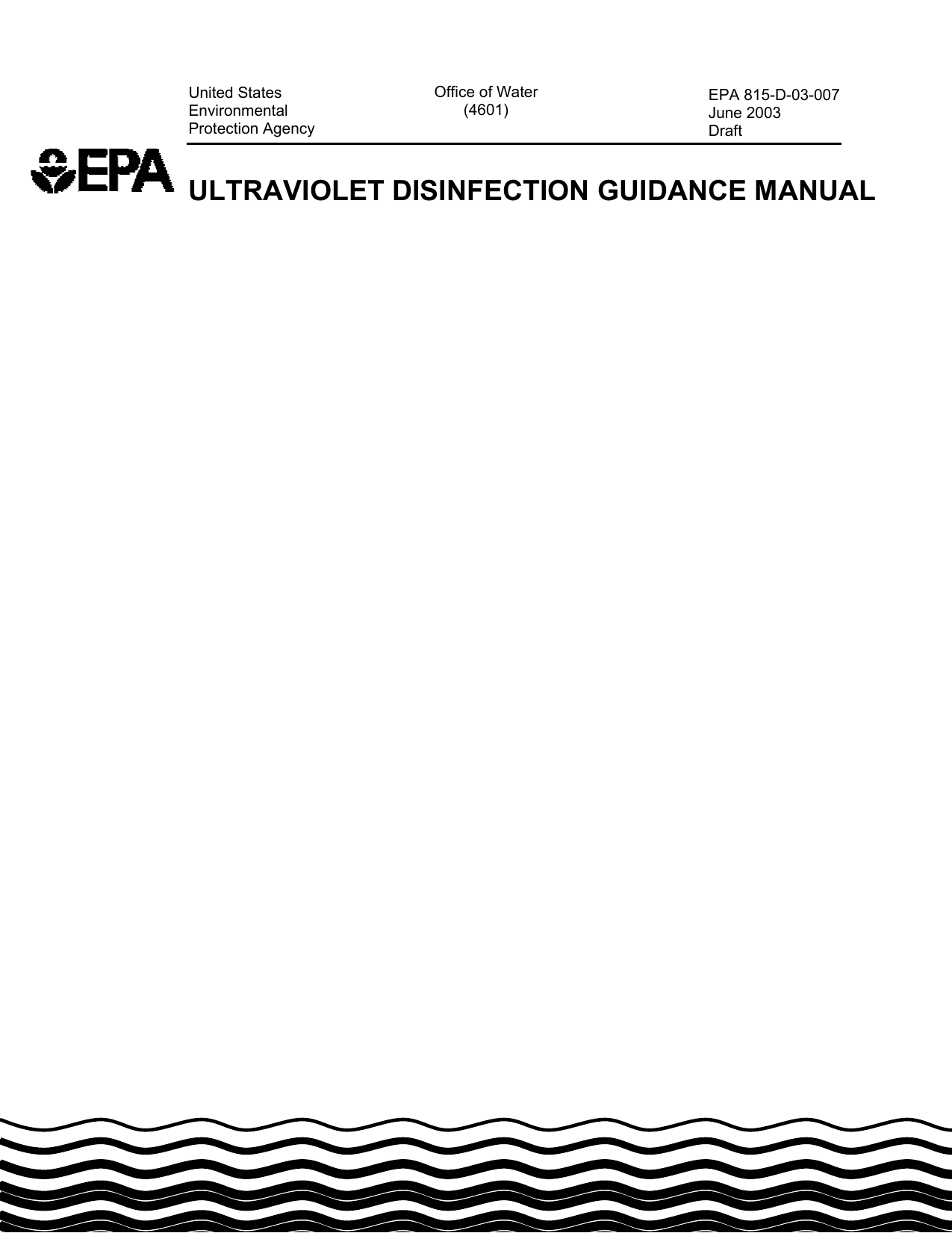ultraviolet disinfection guidance manual Manualzz