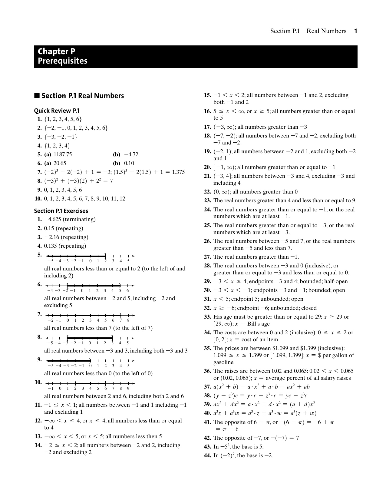 Chapter P Prerequisites Manualzz