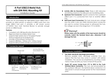 CoolGear USBG-4U2ML Installation Manual | Manualzz