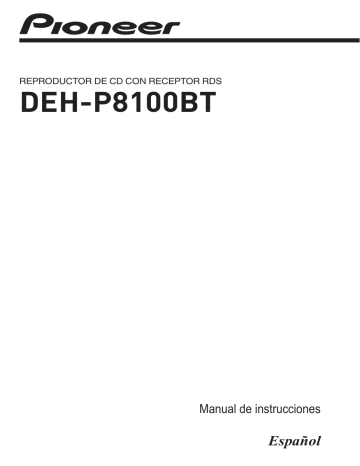 Pioneer DEH-P8100BT Manual de usuario | Manualzz