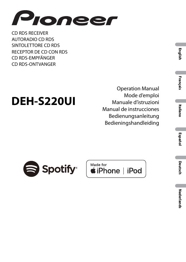 User manual Pioneer CD-R320 (English - 4 pages)