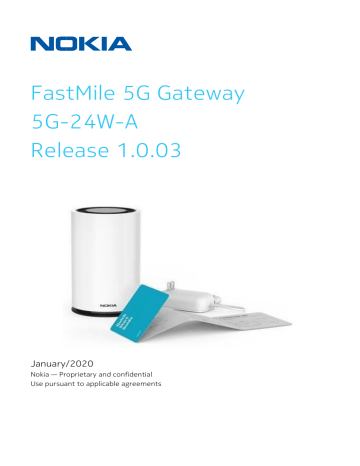 Nokia FastMile 5G-24W-A User Manual | Manualzz