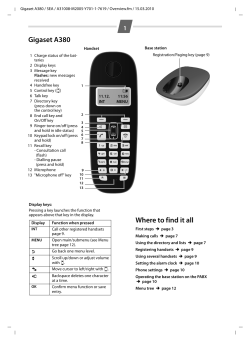 Gigaset Gigaset A380 - User Manual | Manualzz.com