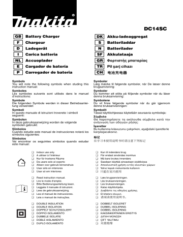 Makita MAKSTAR DC18RA, DC14SC Bruksanvisning | Manualzz