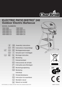 Char Broil Patio Bistro 240 Operating instructions Product