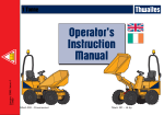 Thwaites Mach 201, Mach 202 Operator's Instruction Manual