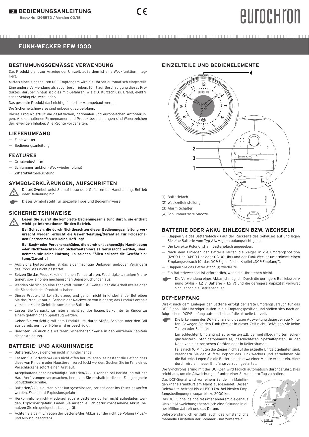 Eurochron EFW 1000 User manual | Manualzz