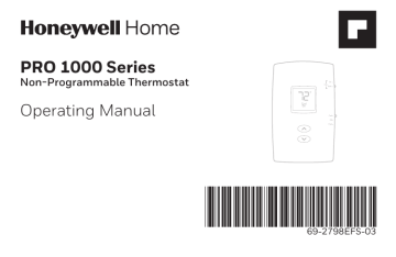 Honeywell PRO 1000 Operating Manual | Manualzz