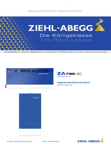 ZIEHL-ABEGG ZArec4C 039 Original Operating Instructions | Manualzz